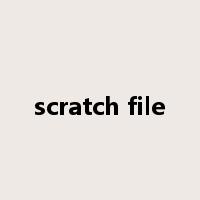 scratch file是什么意思