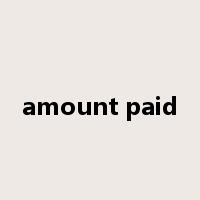 amount paid是什么意思