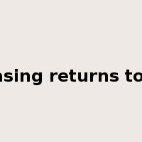 increasing returns to scale是什么意思