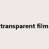transparent film是什么意思