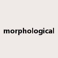 morphological是什么意思