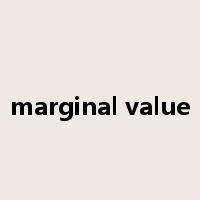 marginal value是什么意思