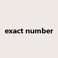 exact number是什么意思