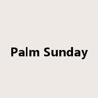 Palm Sunday是什么意思