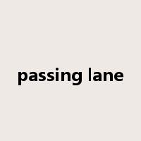 passing lane是什么意思