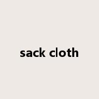 sack cloth是什么意思