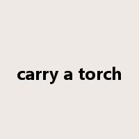 carry a torch是什么意思