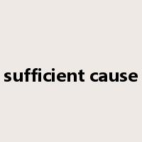 sufficient cause是什么意思