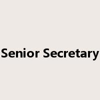 Senior Secretary是什么意思