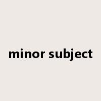 minor subject是什么意思