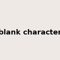 blank character是什么意思