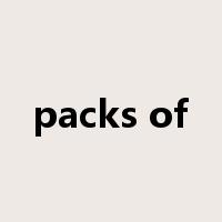 packs of是什么意思