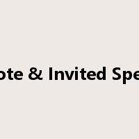 Keynote & Invited Speakers是什么意思