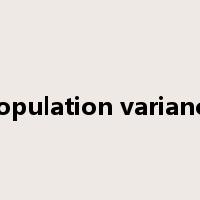 population variance是什么意思