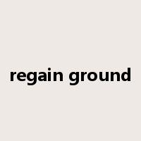 regain ground是什么意思