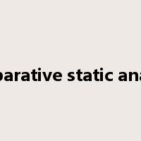 comparative static analysis是什么意思