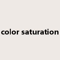 color saturation是什么意思
