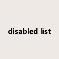 disabled list是什么意思