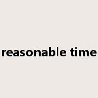 reasonable time是什么意思