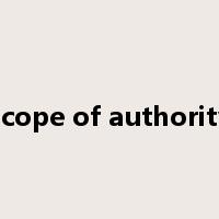scope of authority是什么意思