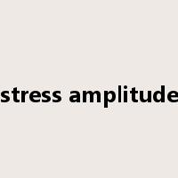 stress amplitude是什么意思