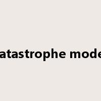 catastrophe model是什么意思