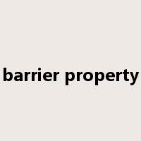 barrier property是什么意思