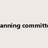 planning committee是什么意思