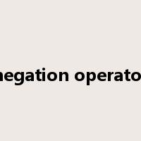 negation operator是什么意思