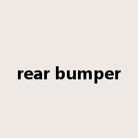 rear bumper是什么意思