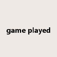 game played是什么意思