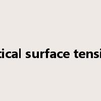 critical surface tension是什么意思