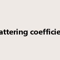 scattering coefficient是什么意思