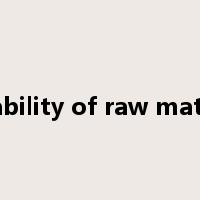availability of raw materials是什么意思