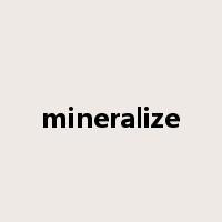 mineralize是什么意思