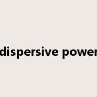 dispersive power是什么意思