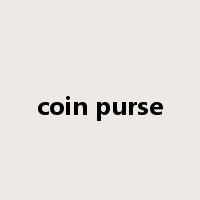 coin purse是什么意思