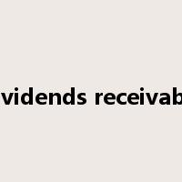 Dividends receivable是什么意思