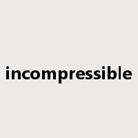 incompressible是什么意思