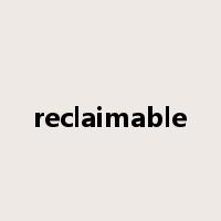 reclaimable是什么意思