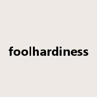 foolhardiness是什么意思