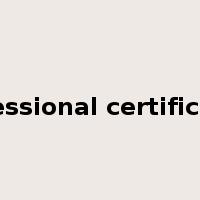 professional certification是什么意思