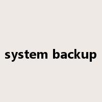 system backup是什么意思