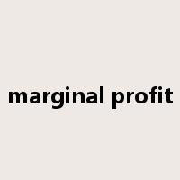 marginal profit是什么意思