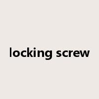 locking screw是什么意思