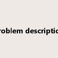 problem description是什么意思