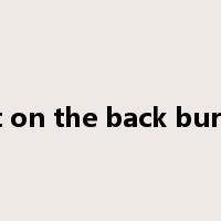 put on the back burner是什么意思