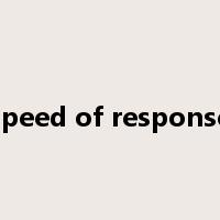 speed of response是什么意思