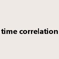 time correlation是什么意思