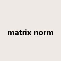 matrix norm是什么意思